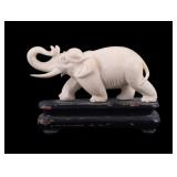 Hand-Carved Elephant Figurine