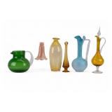 Art Glass Vessels and Lamp Shade