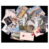Vintage Post Cards, 6 Tin Types, Antique Stamps
