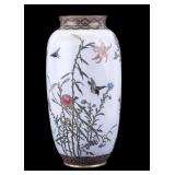 Japanese Cloisonne Enamel Cylindrical Vase