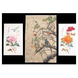 Chinese Embossed and Waxed Linen Prints
