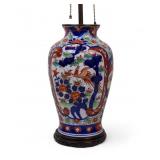 Antique Japanese Imari Vase Lamp w/ Phoenix