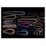 Costume Beaded Necklaces, Bracelets, Glass, Stone+