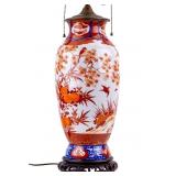 Antique Japanese Imari Porcelain Vase / Lamp