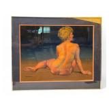 Karl Foster Signed Nude Pastel Portrait