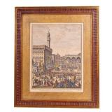 Hand-Colored Italian Lithograph