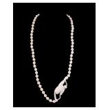 Chinese Carved Monkey Beaded Necklace