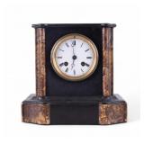 19C French Black Slate Mantel Clock