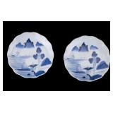 Antique Chinese Blue & White Imari Dishes