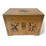 Chinese Jewelry Chest with Handles, 4 Drawers