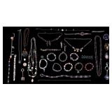 Enamel, Glass Jewelry Grouping