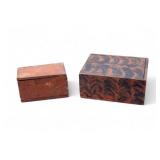 Antique Hand Painted Wooden Boxes