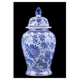 Blue & White Imari Temple Jar
