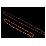 Vintage Bakelite & Amber Beaded Necklaces