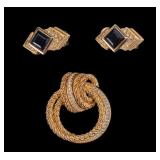 Christian Dior Brooch and Earrings