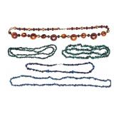 Lapis and Malachite Necklaces