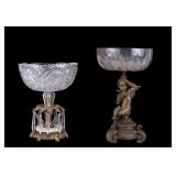 Bronze and Glass Compotes (2)