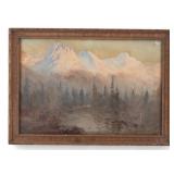 Framed Watercolor Landscape by E.M.B Warren