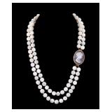Mother of Pearl Cameo Necklace