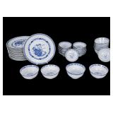 "Rice Eye" Blue & White Chinese Porcelain Set