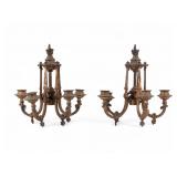 Antique French Bronze Wall Sconces
