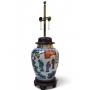 Chinese Famille Verte Porcelain Vase / Lamp