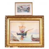 2 Lovely Sailboat / Nautical Watercolors, Signed