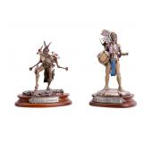Donald Polland Pewter Running Wolf & Eagle Dancer