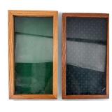 Wood Display Cases w/ Glass Doors