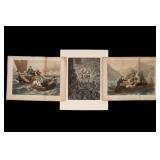 Religious and Antique French Lithographs