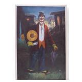 Clown Painting signed Ed Fisher