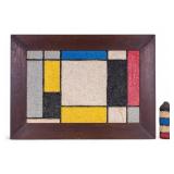 Large MCM Gravel Abstract, Mondrian Inspired