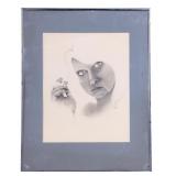 "Behrends" Signed Graphite Portrait