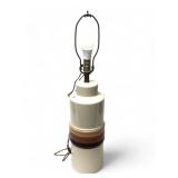 Mid-Century Modern White Barrel Lamp