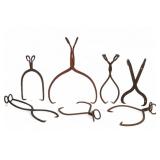Antique Ice/Wood Tongs, Drag Tongs (7)