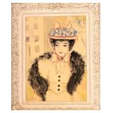 Vintage Parisian Looking Woman Painting