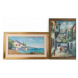 Signed Original Oil Paintings, Nautical, more (2)