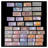 Colorful Foreign Paper Currency Grouping