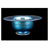 Steuben Aurene Iridescent Footed Compote