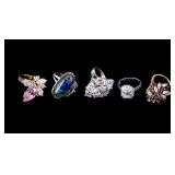 Sterling Silver Rings, Accent Stones