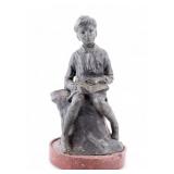 Bronze Student Sculpture by Elsie March