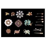 Vintage Brooches and Stick Pins