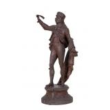 Cast Metal Figure of Troubadour