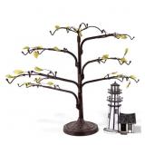 Metal Decorative Tree Sculpture and Lighthouse