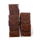 12 More Narrow Wood Cabinet Drawers