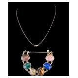 Gold-Filled Scarab Bracelet and Necklace