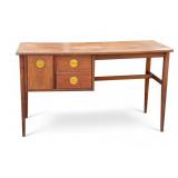 MCM Walnut Pedestal Desk