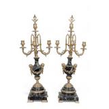 Pair of Elaborate Bronze Candelabraas