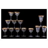 Vintage Etched Glass Stemware Set