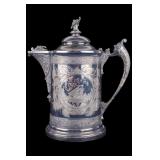 Antique B.J. Mayo Silver Plate Pitcher